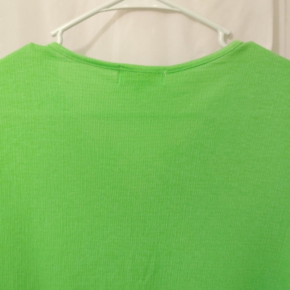 Anneliese Top Crochet Detail Flutter Sleeves Soft Lightweight Tee Green Large - Picture 8 of 12
